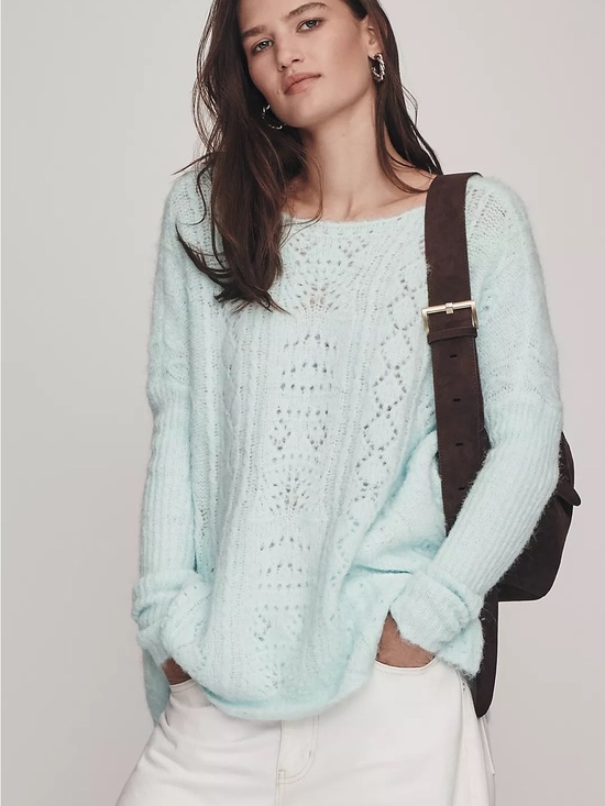 Anthropologie Sweaters - NWT By Anthropologie Long-Sleeve Pointelle Sweater Size XS Petite